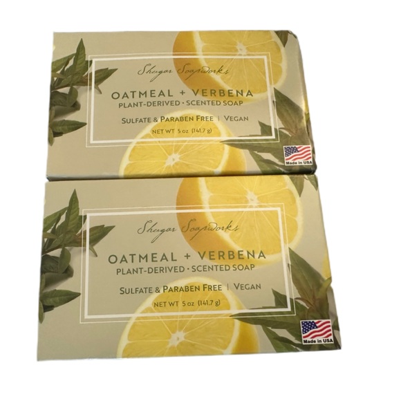 Shufar Soapworks Oatmeal & Verbena Scented Vegan Soap (2 Pack) - Picture 2 of 3